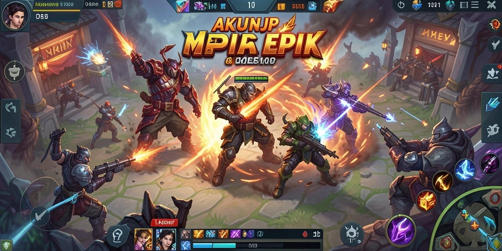 Tangkapan layar gameplay seru di AKUNJP dengan aksi MOBA mendebarkan.