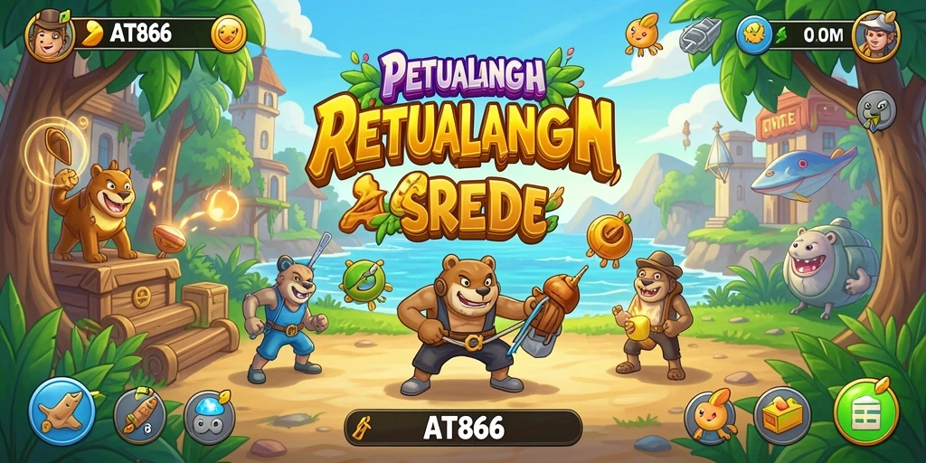 Screenshot AT866 menampilkan gameplay yang dinamis dan penuh warna.
