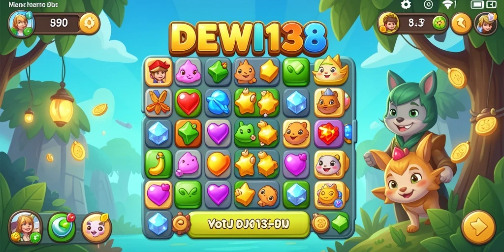 Tampilan gameplay DEWI138 yang seru dan penuh warna.