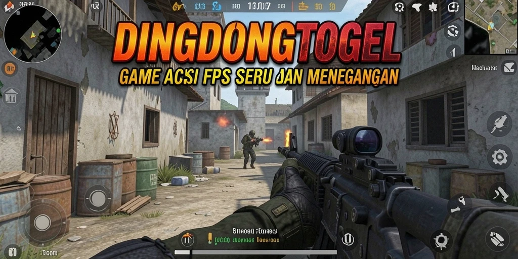 Tampilan dinamis dan seru dari gameplay DINGDONGTOGEL FPS.