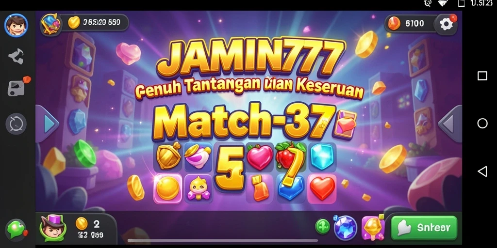 Tampilan menawan dari gameplay JAMIN777 dengan puzzle Match-3 yang menarik.
