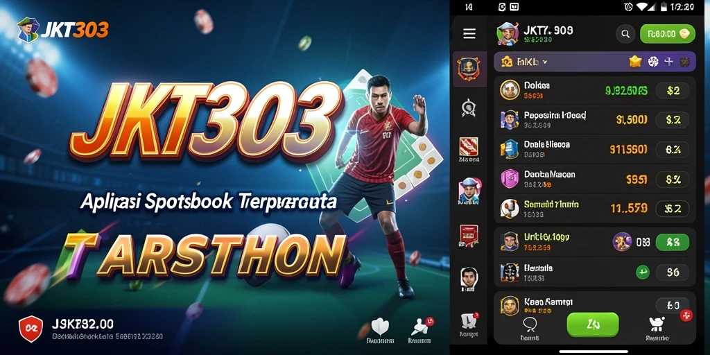 Tampilan aplikasi JKT303 dengan berbagai pilihan taruhan olahraga.
