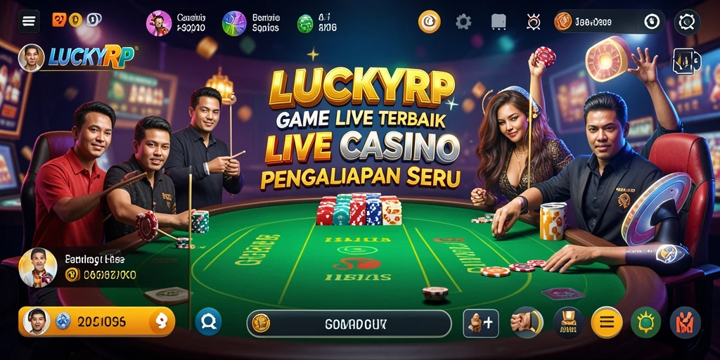 Tampilan gameplay Live Casino LUCKYRP yang memukau.