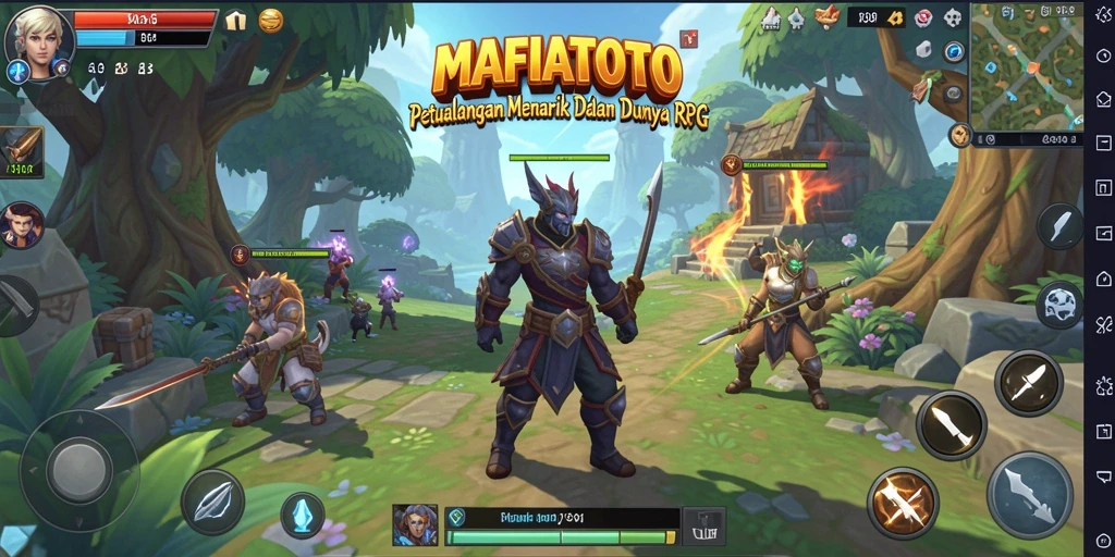 Tampilan screenshot menarik dari gameplay RPG MAFIATOTO.