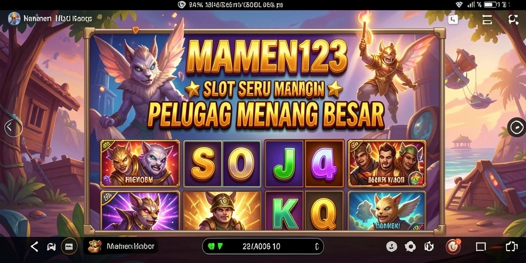 Tampilan menarik dari gameplay MAMEN123 yang menyenangkan.