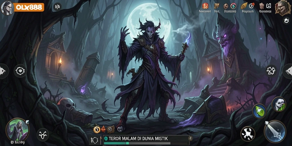 Screenshot OLX888 menampilkan momen mencekam dalam gameplay horor.