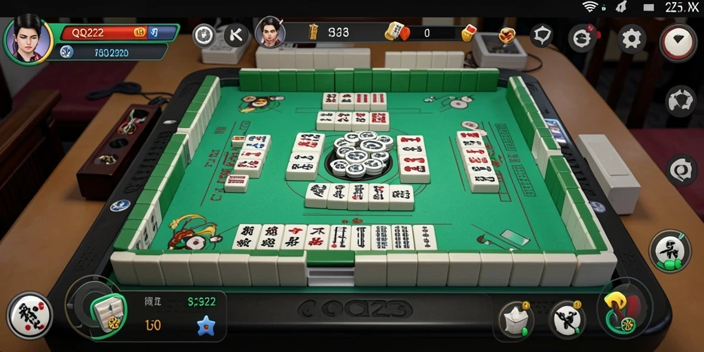Screenshot gameplay Mahjong yang seru dan menantang di QQ222.