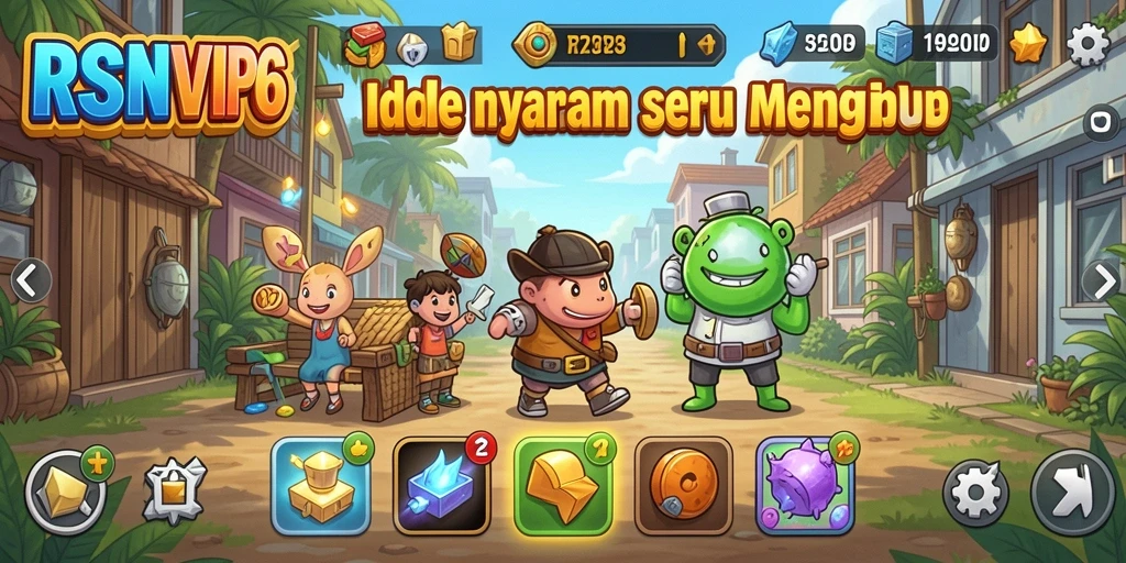 Tampilan gameplay RSNVIP6 menunjukkan aksi permainan Idle yang mengasyikkan.