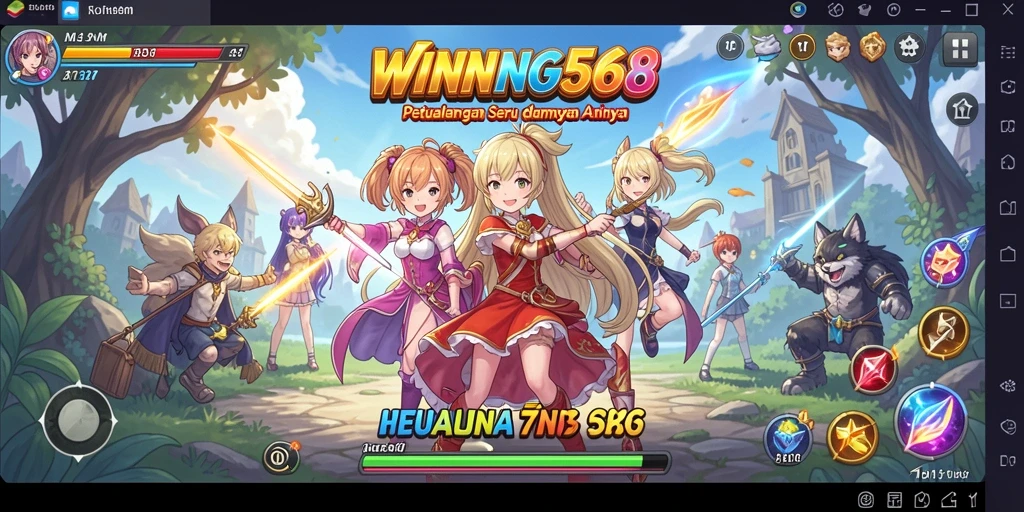 Tangkapan layar gameplay yang menampilkan karakter Anime yang menarik.